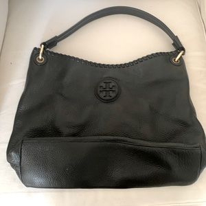 COPY - Tory Burch black leather tote.